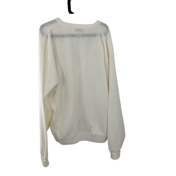 Vintage Izod Mens XLT Tall White Cardigan Sweater Button-Up Embroidered Logo USA - Picture 2 of 7